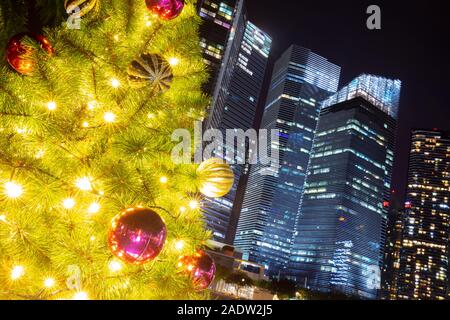 Singapur Weihnachten feiern in der Stadt Stockfoto