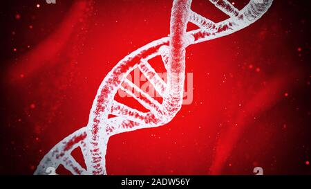 Mikroskopische dna DNS-Sequenz. medizinischen, pharmazeutischen, Klonen Konzept. Stockfoto