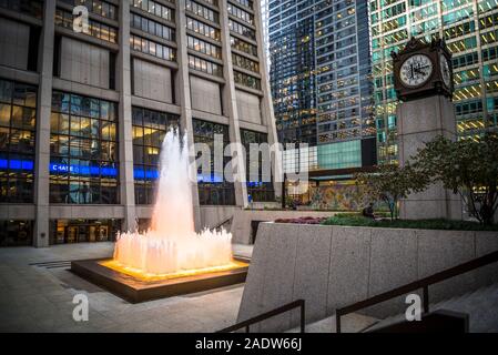 Exelon Plaza Brunnen, dem Loop, Chicago, Illinois, USA Stockfoto