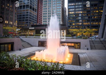 Exelon Plaza Brunnen, dem Loop, Chicago, Illinois, USA Stockfoto