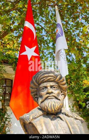 Statue von hayreddin Barbarossa, Antalya, Türkei Stockfoto