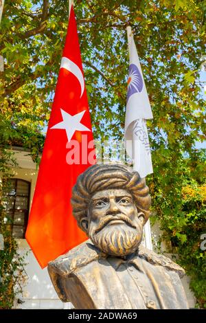 Statue von hayreddin Barbarossa, Antalya, Türkei Stockfoto