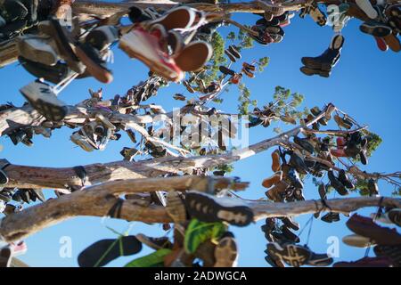 Schuhspanner bei Hallelujah Junction auf der Autobahn 395, Susanville, Kalifornien, nördlich von Reno, Nevada. Stockfoto