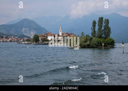 Italien, Lombardei, Lago Maggiore: Überblick über die Isola Madre Stockfoto