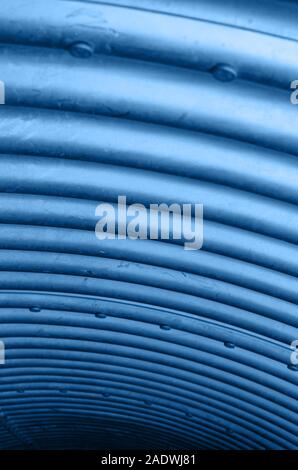 Blau abstrakt Hintergrund. Metall Textur. Selektive konzentrieren. Close Up. Stockfoto