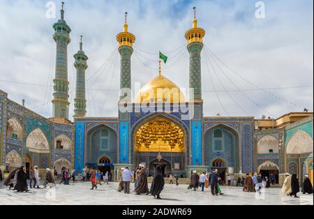 Hazrat-e Masumeh, Heiligtum von Fatima Al-masumeh Schwester von acht Imam Reza und Tochter des siebten Imam Musa al-Kadhim, Qom, Iran Stockfoto