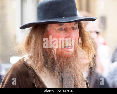 Schauspieler John Endicott als Fagin aus Oliver Twist im Rochester Dickens Festival 2019. Stockfoto