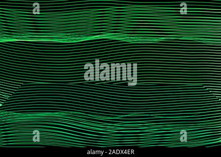 Helles Neon Linie entworfen, Hintergrund, Schuß mit langen Belichtungszeit. Moderne Hintergrund in Zeilen Stil. Abstrakte, kreative Wirkung, Textur mit Beleuchtung, Kunst der Farben Kombination. Künstlerische Wahl der Formen. Stockfoto