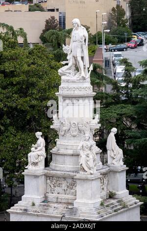 Denkmal von Christoph Kolumbus in Genua, Italien, Europa Stockfoto