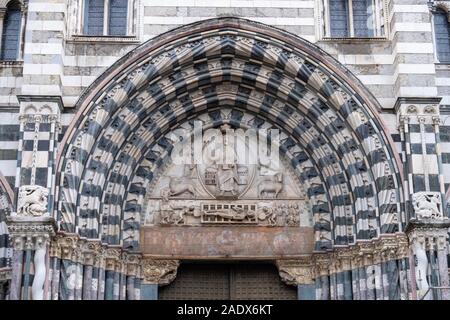 Cattedrale Metropolitana di San Lorenzo Römisch-Katholische Kathedrale in Genua, Italien, Europa Stockfoto