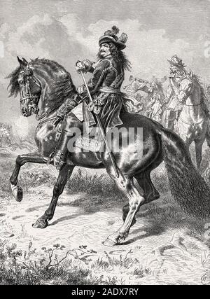 Friedrich Wilhelm, der Große Kurfürst und Feldmarschall Georg von derfflinger Stockfoto