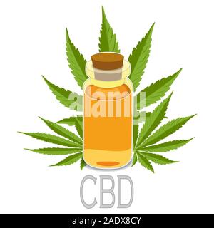 Die Formel von Hanf CBD. Strukturmodell der Moleküle Cannabidiol und Tetrahydrocannabinol. Medizinisches Cannabis. Medizinisches Marihuana, Vektor Stock Vektor