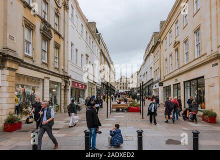 Badewanne Uk, der Union Street, dem historischen Stadtzentrum, Einkaufszentrum, Somerset, UK. Stockfoto