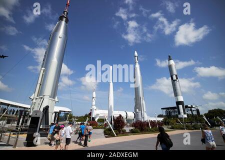 Die Rakete Garten im Kennedy Space Center florida usa Stockfoto