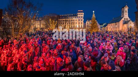 Weihnachten, Reykajvik, Island Stockfoto