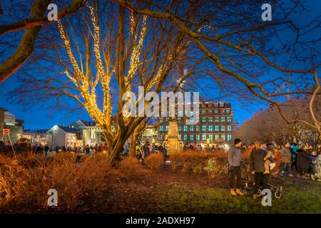 Weihnachten, Reykajvik, Island Stockfoto