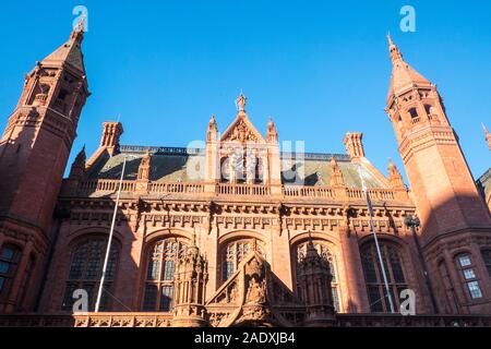 Berühmte, Ziegel, viktorianischen, Amtsgericht, Gerichte, Stadt, Zentrum, der, Birmingham, West Midlands, West Midlands, England, Englisch, GB, Großbritannien, England, Großbritannien Stockfoto