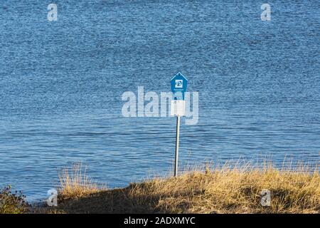 Sylt, Braderuper Heide, Wattenmeer, Informationsschild Stockfoto