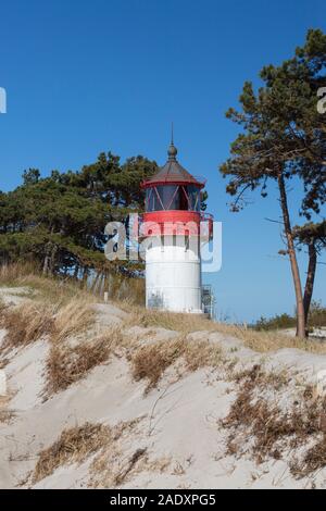 Gellen Leuchtturm/Leuchtfeuer Gellen auf der Insel Hiddensee, Mecklenburg-Vorpommern, Deutschland Stockfoto