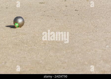 Boccia Kugeln auf dem Spiel, während dem Spiel gespielt wird Stockfoto