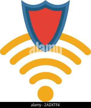 Wlan-Sicherheit Symbol. Einfaches Element von Sicherheit Ikonen Sammlung. Kreative Wlan Symbol Sicherheit ui, ux, Anwendungen, Software und Infografiken Stock Vektor
