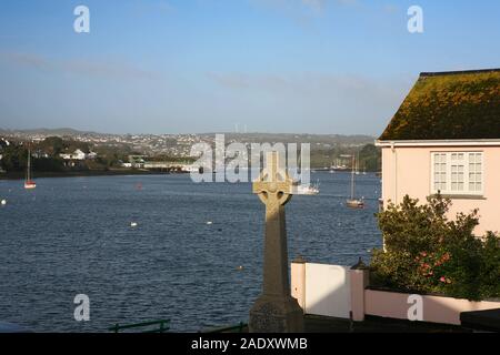 Penryn- und Penryn River von Kai, Flushing, Cornwall Stockfoto