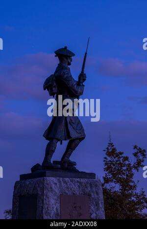 Black Watch Ecke Denkmal am Polygon Holz bei Sonnenuntergang Zonnebeke Stockfoto