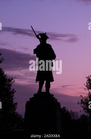 Black Watch Ecke Denkmal am Polygon Holz bei Sonnenuntergang Zonnebeke Stockfoto