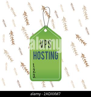 Handschrift text VPS Hosting. Konzeptionelle Foto imitiert einen dedizierten Server in einer Shared Hosting Umgebung leeren tag Leerzeichen bunten Hintergrund Stockfoto