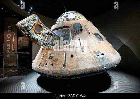 Apollo 14 Crew capsule Befehl Modul auf dem Kennedy Space Center, Florida, USA Stockfoto