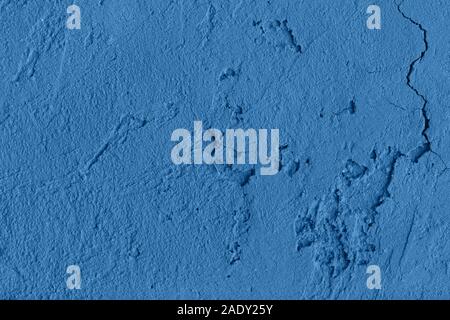Textur der alte blaue Farbe betonwand des Jahres 2020 Abstract klassischer Hintergrund. Stockfoto