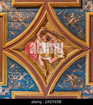 Holz Engel Dekoration an der Decke des Castel Sant'Angelo in Rom, Italien. Oktober -23-2019 Stockfoto