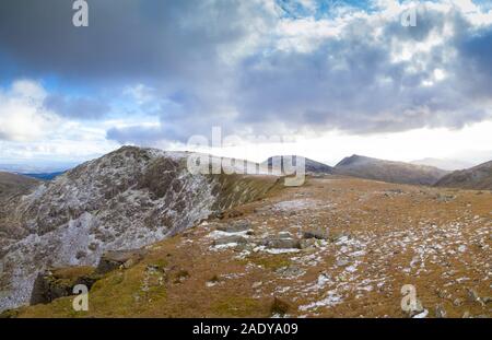 Der Grat von Swirl, wie Rand fiel und Dow Crag aus großen Carrs, im Lake District England Großbritannien Stockfoto