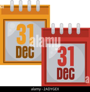 Frohes neues Jahr Symbol Kalender Stock Vektor