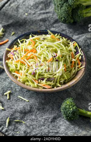 Raw Organic zerkleinertem Brokkoli Slaw bereit zu Essen Stockfoto