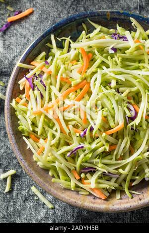 Raw Organic zerkleinertem Brokkoli Slaw bereit zu Essen Stockfoto