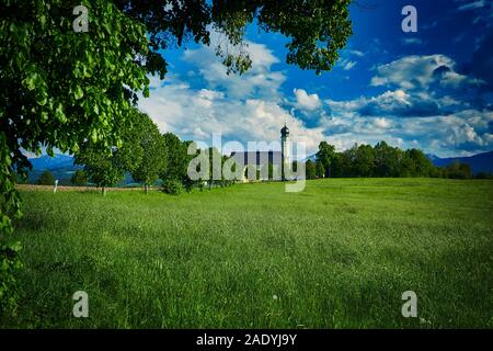 Wallfahrtskirche Wilparting Irschenberg in Bayern Stockfoto