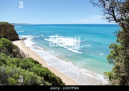 Aussichtspunkt in der Great Ocean Road, eine Ikone der Australischen Ziel. Stockfoto