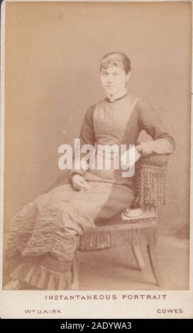 Viktorianische Cowes, Isle of Wight CDV (Carte de Visite), eine junge Dame namens Alice Frank. Stockfoto