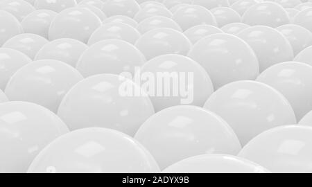 Abstrakte organische weiße Kugeln Struktur Hintergrund Textur 3d-render Abbildung Stockfoto