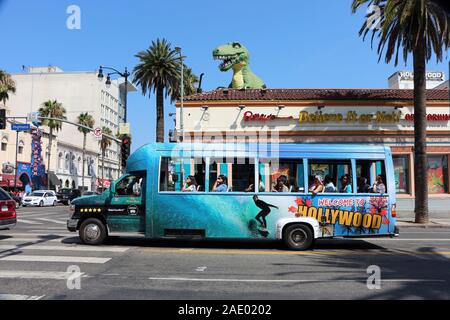 Straße Bus in Hollywood, Los Angeles, Kalifornien Stockfoto