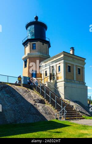 Split Rock Lighthouse ist ein Leuchtturm südwestlich von Silver Bay, Minnesota, USA am Nordufer des Lake Superior. Die Struktur wurde entwickelt Stockfoto