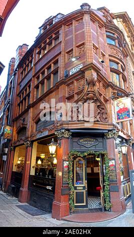 Mr Thomas's Chophouse, St Anns Alley, 52 Cross St, Manchester M2 7AR, viktorianische Bar Stockfoto