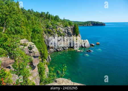 Split Rock Lighthouse State Park - Minnesota North Shore von Lake Superior Stockfoto