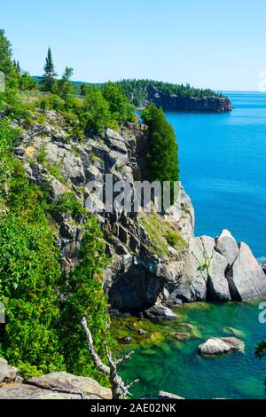 Split Rock Lighthouse State Park - Minnesota North Shore von Lake Superior Stockfoto