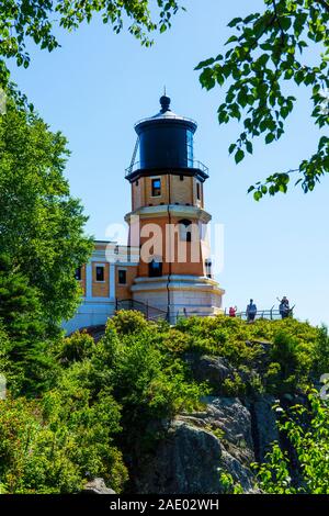 Split Rock Lighthouse ist ein Leuchtturm südwestlich von Silver Bay, Minnesota, USA am Nordufer des Lake Superior. Die Struktur wurde entwickelt Stockfoto