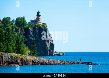 Split Rock Lighthouse ist ein Leuchtturm südwestlich von Silver Bay, Minnesota, USA am Nordufer des Lake Superior. Die Struktur wurde entwickelt Stockfoto