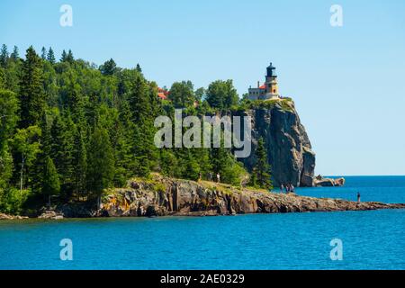 Split Rock Lighthouse ist ein Leuchtturm südwestlich von Silver Bay, Minnesota, USA am Nordufer des Lake Superior. Die Struktur wurde entwickelt Stockfoto