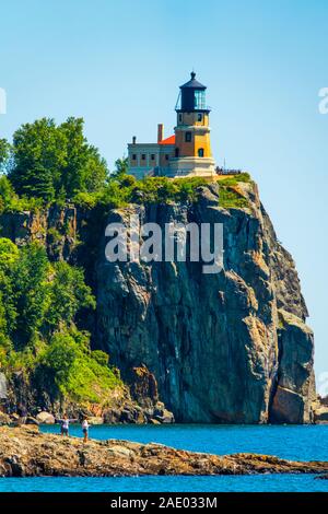 Split Rock Lighthouse ist ein Leuchtturm südwestlich von Silver Bay, Minnesota, USA am Nordufer des Lake Superior. Die Struktur wurde entwickelt Stockfoto