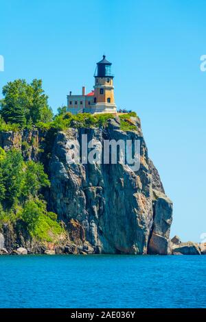 Split Rock Lighthouse ist ein Leuchtturm südwestlich von Silver Bay, Minnesota, USA am Nordufer des Lake Superior. Die Struktur wurde entwickelt Stockfoto